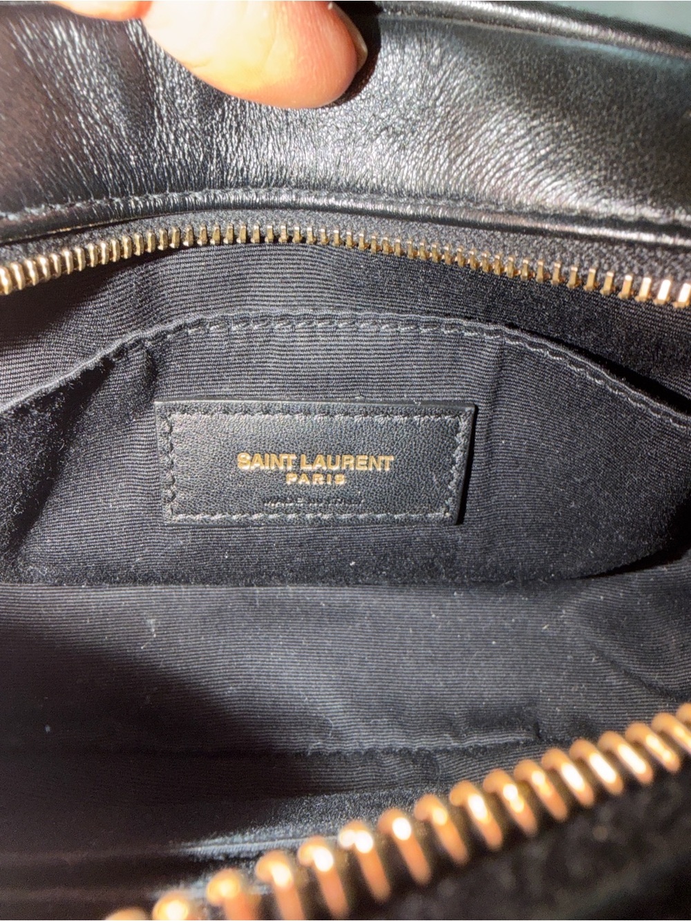 Saint Laurent Black Leather Interior Camera Bag with Gold Hardware - Picture 3 of 5